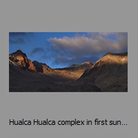 Hualca Hualca complex in first sunlight
